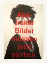 <p>Albert Oehlen, Abstrakte Bilder müssen jetzt sterben, 2004<br>Serigrafie Edition von of 80, 60 × 50 cm</p>