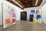 <p>Dashiell Manley, <em>The Great Train Robbery (Scene 3 Version A)</em>, 2013<br>Mixed-Media-Installation, 170 × 290 cm<br>Installationsansicht LAXART, Los Angeles, 2013</p>