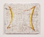 <p>Walter Swennen, <em>Losange</em>, 2006<br>Öl auf Metall, 41 × 48 × 3,5 cm</p>